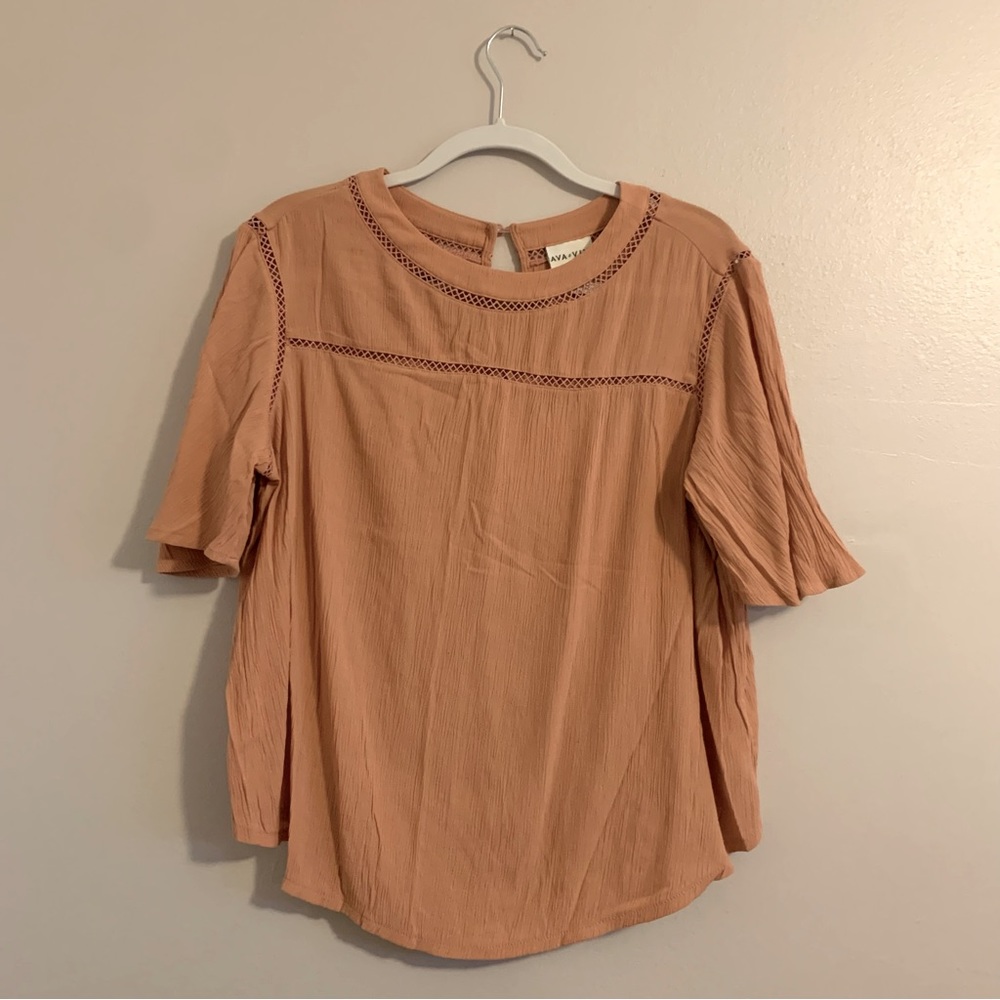 Ava Viv Coral Cringle Blouse